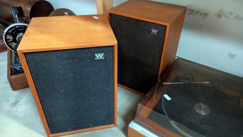 A Wharfdale Linton record player, 2 speakers, Sony AM/FM tuner & Pioneer tape deck etc. COLLECT - Image 4 of 4