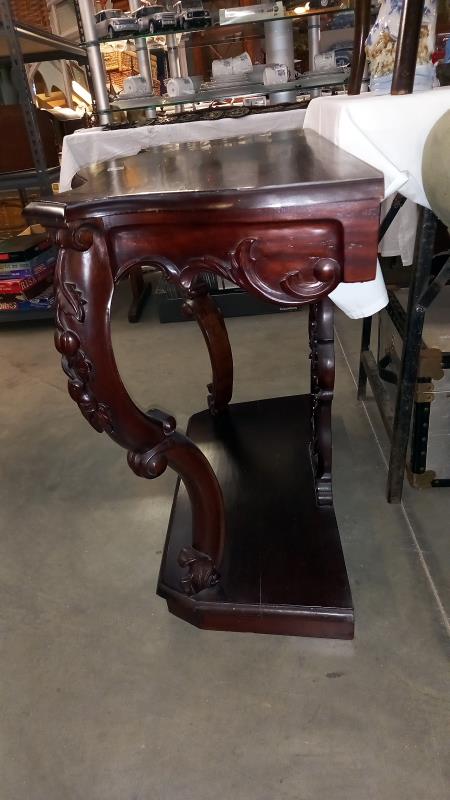A mahogany hall table, COLLECT ONLY - Image 2 of 2