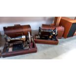 2 vintage Singer sewing machines