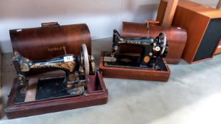 2 vintage Singer sewing machines