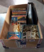 An album of tea and cigarette cards, quantity of tea card books and contents and a Weetabix stereo