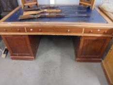 A mahogany partners desk, COLLECT ONLY.