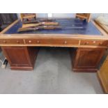 A mahogany partners desk, COLLECT ONLY.