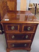 A small mahogany chest of drawers, COLLECT ONLY.