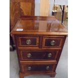 A small mahogany chest of drawers, COLLECT ONLY.