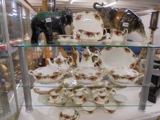 Approx. 60 pieces of Royal Albert Old Country Roses inc. 3 tureens, teapot, platter (all firsts)