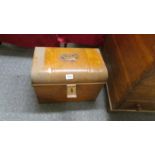 A small dome top tin trunk, COLLECT ONLY.