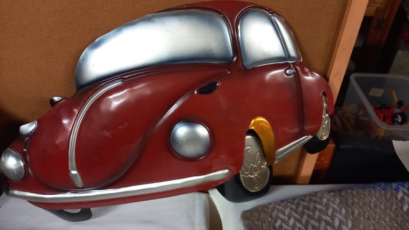 2 VW Beetle metal wall art hangings COLLECT ONLY - Image 3 of 3