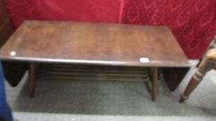 A retro oak drop side coffee table, COLLECT ONLY.