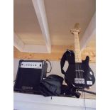 A Jumor electric guitar with Elevation amplifier and soft case, COLLECT ONLY.