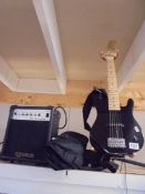 A Jumor electric guitar with Elevation amplifier and soft case, COLLECT ONLY.