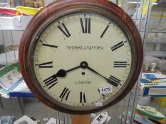 A Victorian Thomas Stafford, London fusee wall clock.