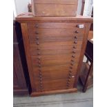 A seventeen drawer mahogany chest, COLLECT ONLY.