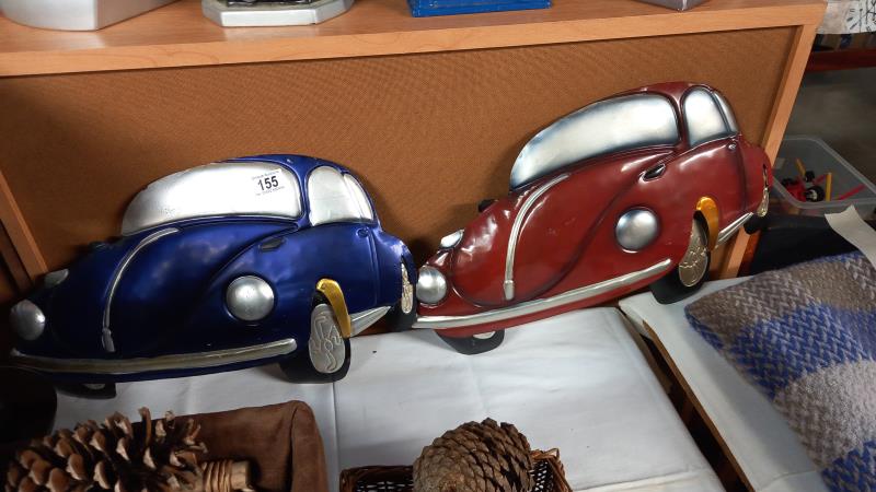 2 VW Beetle metal wall art hangings COLLECT ONLY