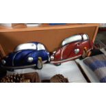 2 VW Beetle metal wall art hangings COLLECT ONLY