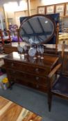 An Edwardian mirror back dressing table, COLLECT ONLY