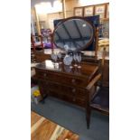 An Edwardian mirror back dressing table, COLLECT ONLY