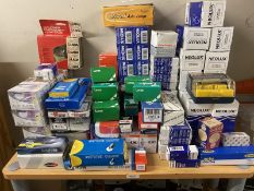 A large quantity of boxed vintage and classic car light bulbs