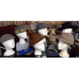 A good varied selection of hats, including deerstalker etc