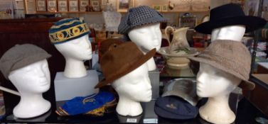 A good varied selection of hats, including deerstalker etc