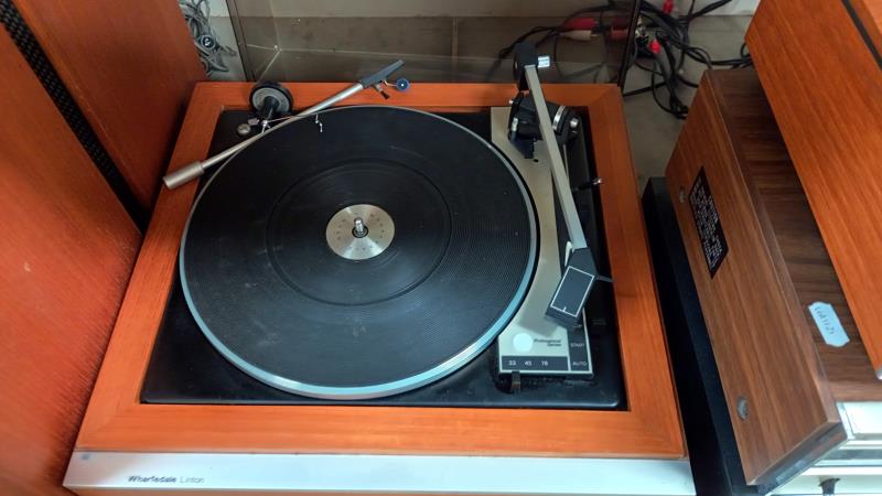 A Wharfdale Linton record player, 2 speakers, Sony AM/FM tuner & Pioneer tape deck etc. COLLECT - Image 3 of 4