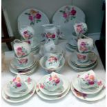A 41 piece Victoria china tea set. COLLECT ONLY