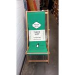 A deck chair with green Penguin book theme, 'The big sleep by Raymond Chandler', COLLECT ONLY