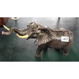 A beautiful BESWICK grey elephant figurine 15” long and 10” high.