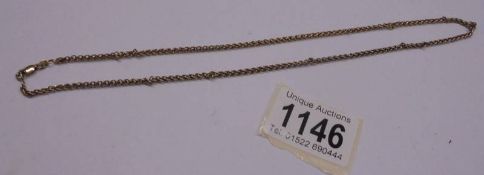A 9ct gold neck chain, 9.9 grams.