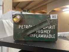 A 1955 valor 1 gallon petrol can