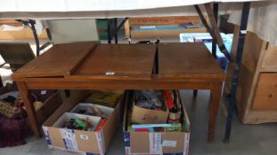 A games coffee table with chess, cribbage, backgammon etc