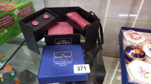 A boxed Saville row silk tie set