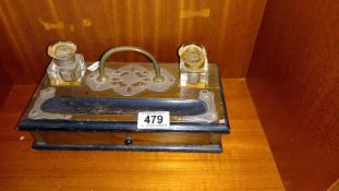 A vintage inkwell with drawer a/f