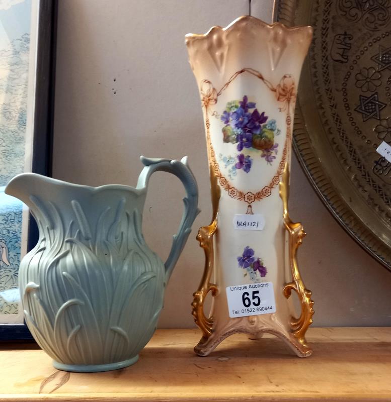 A Crown Devon vase 7 Victorian jug