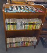 A dark pine book shelf unit 62x19 x H92cm