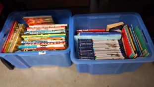 2 boxes of children's annuals and books including Tarzan, Stingray, Eagle etc COLLECT ONLY