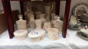 A quantity of Aldridge & Co pottery vases & trinkets pots etc.