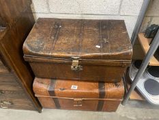 2 old metal trunks (COLLECT ONLY)