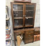 A vintage oak post office postal service desk (COLLECT ONLY)