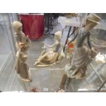 Three Lladro figurines - Girl with dove, Girl with hen and elegant lady