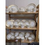 36 pieces of Minton Aragon pattern teaware comprising, 10 cups, 10 saucers, 10 plates,