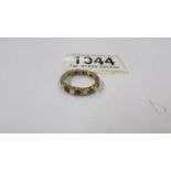 A 9ct gold eternity ring, size M, 2.5 grams.