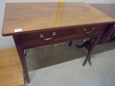 A single drawer mahogany side table. COLLECT ONLY.