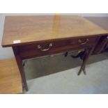 A single drawer mahogany side table. COLLECT ONLY.