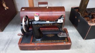 A vintage Singer sewing machine. COLLECT ONLY