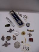 A mixed lot of vintage pin badges including British Legion etc.,