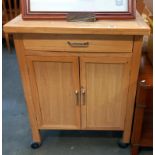 A light wood kitchen cupboard work station, COLLECT ONLY