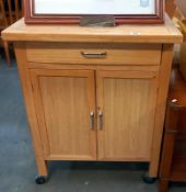 A light wood kitchen cupboard work station, COLLECT ONLY