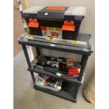 A quantity of tools including Stanley spirit level, tool box etc (COLLECT ONLY)