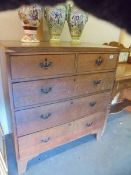 A two over three oak chest of drawers, COLLECT ONLY.
